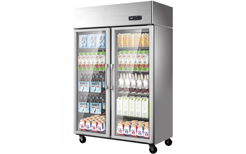 大二門陳列柜商用立式冷藏展示柜 三門飲料水果廚房保鮮冰柜