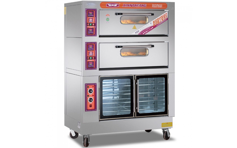 雙層烤箱發酵箱一體機商用烘爐上烘烤下醒發組合電烤箱